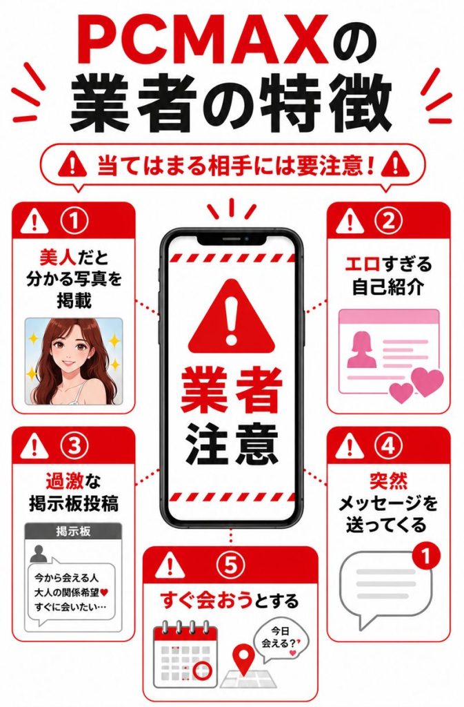 PCMAXの業者の特徴
